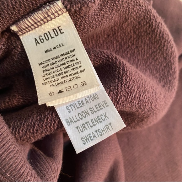 Agolde Balloon Sleeve Turtleneck in Moon Drop - Picture 4 of 7